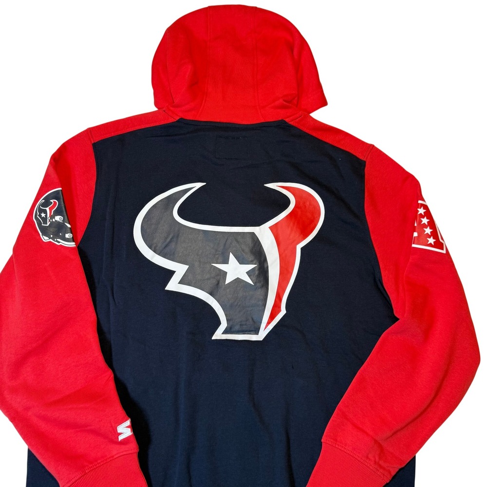 Starter Houston Texans Extreme Pullover Hoodie Mens XL Navy Red NFL NWT - Picture 9 of 9
